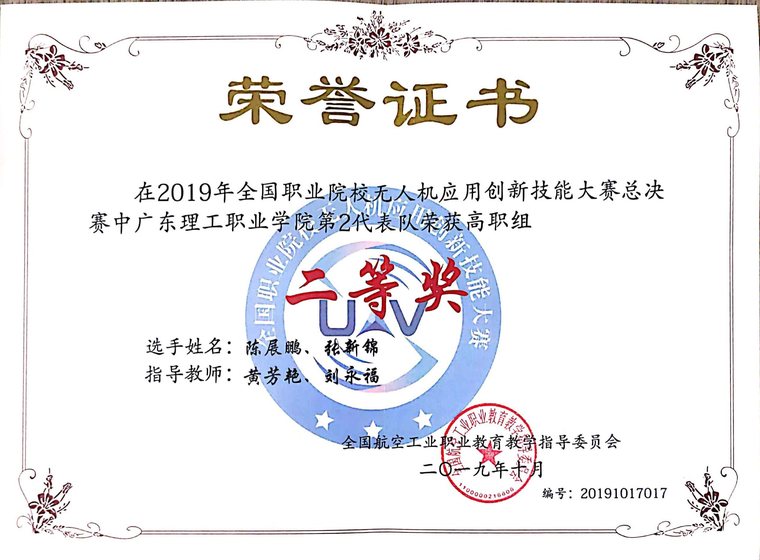 获奖证书